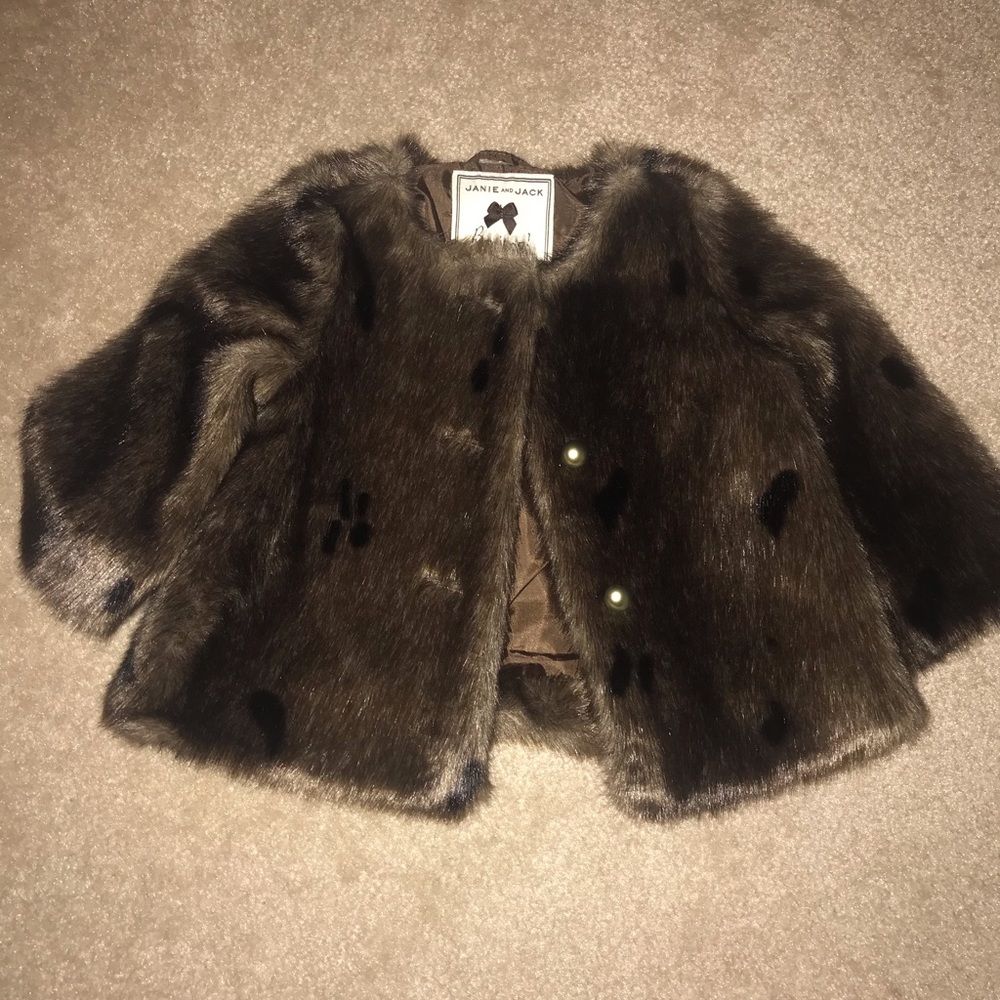 Janie and Jack faux fur coat